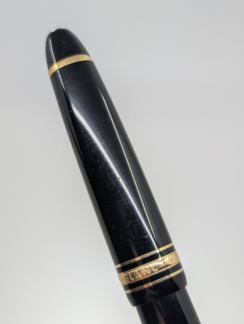 *Consignment* Montblanc Meisterstuck 147 Traveler Black w/ Gold Accent 18k Gold Medium Nib
