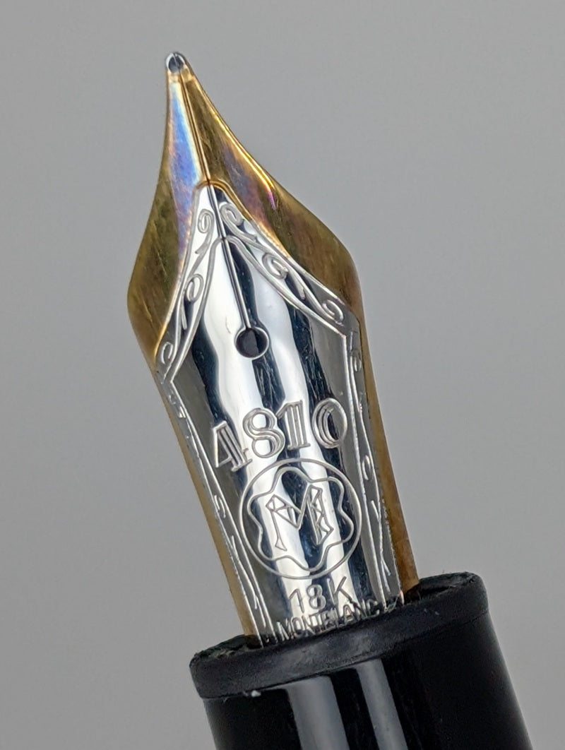 *Consignment* Montblanc Meisterstuck 147 Traveler Black w/ Gold Accent 18k Gold Medium Nib
