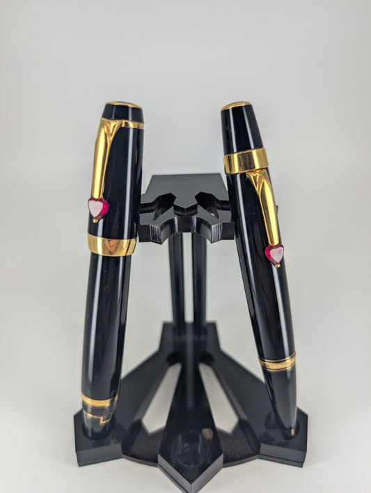 *Consignment* Montblanc Bohéme Je T'aime Resin Fountain / Ballpoint Pen Set