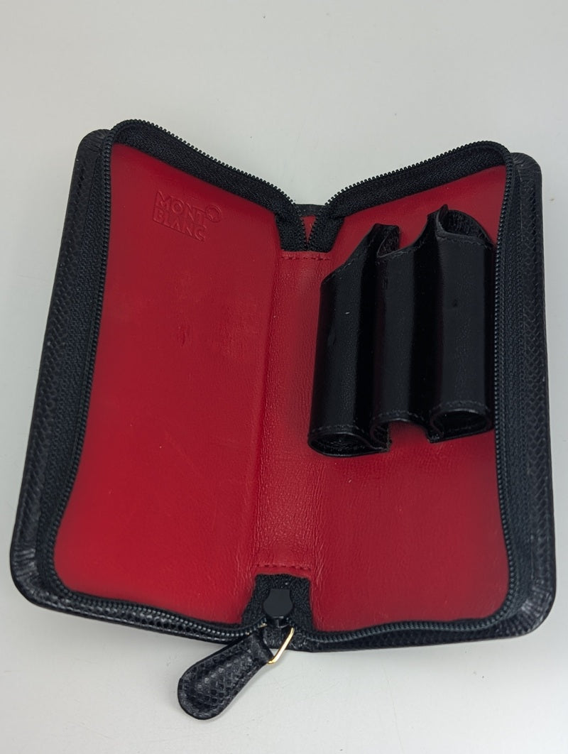 *Consignment* Montblanc Bohéme Je t'aime Leather 3 Pen Case