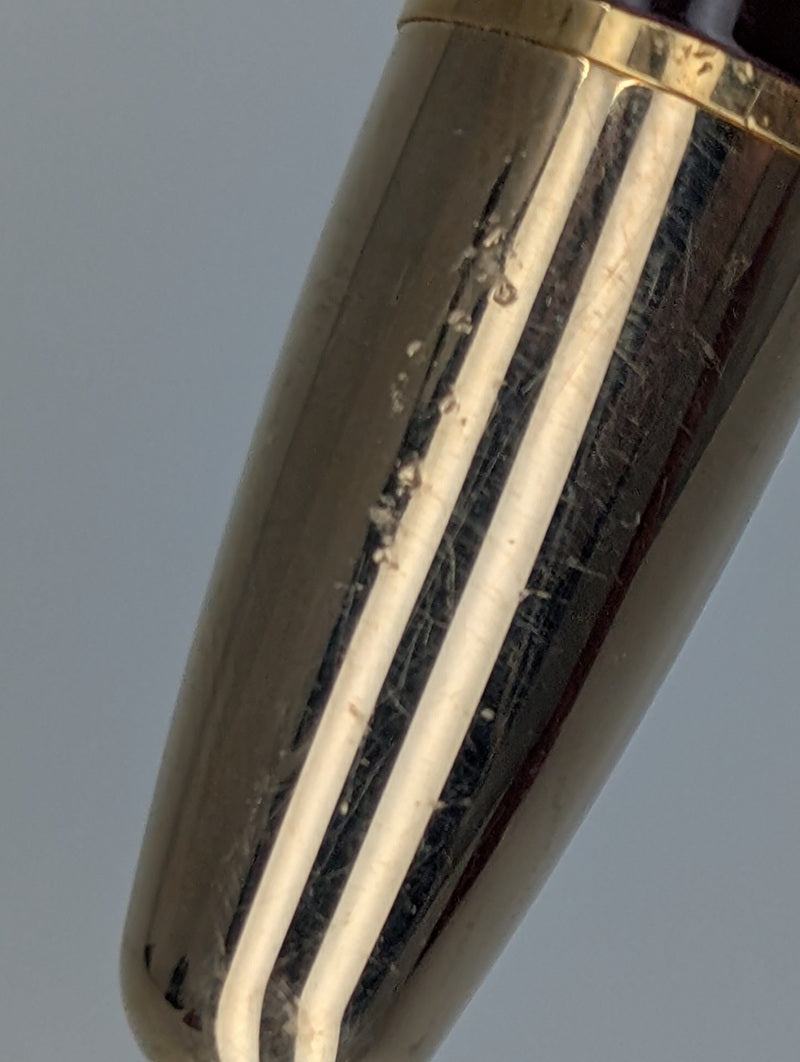 *Consignment* Montblanc 146 LeGrand Meisterstuck Solitaire Calligraphy Burgundy Fountain Pen 18k Gold Medium Nib