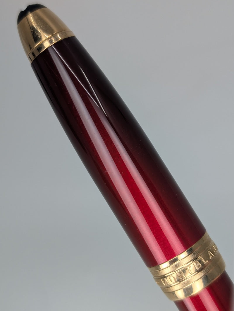 *Consignment* Montblanc 146 LeGrand Meisterstuck Solitaire Calligraphy Burgundy Fountain Pen 18k Gold Medium Nib