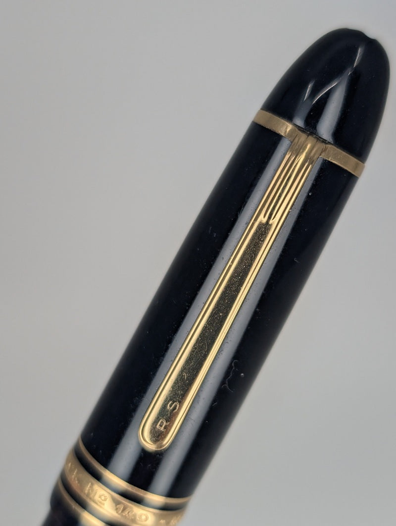*Consignment* Montblanc Meisterstuck No. 149 Black / Gold Fountain Pen 14k Gold Medium Nib