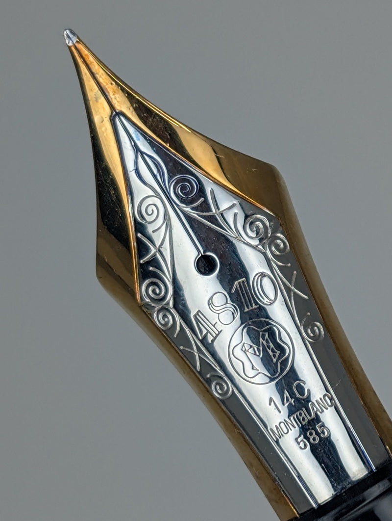 *Consignment* Montblanc Meisterstuck No. 149 Black / Gold Fountain Pen 14k Gold Medium Nib