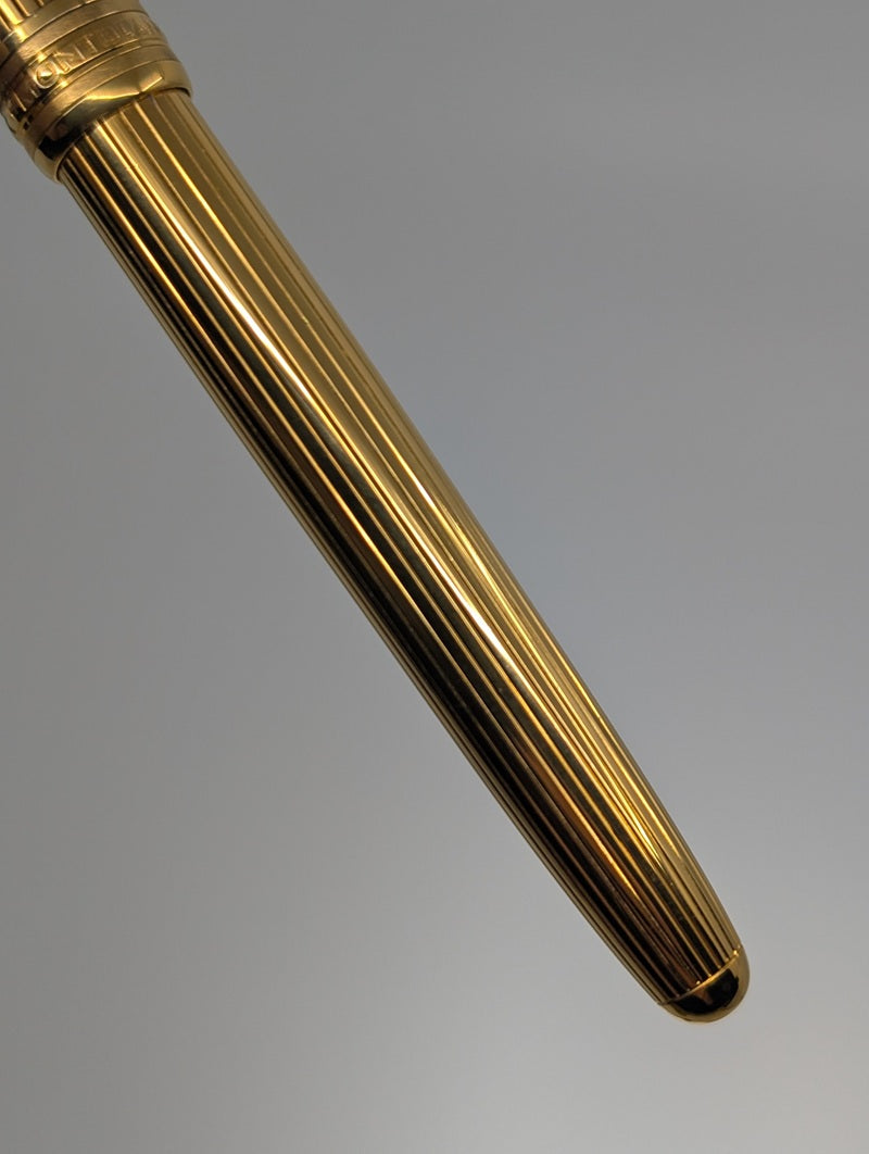 *Consignment* Montblanc Meisterstuck Solitaire Vermeil Pinstripe Rollerball Pen