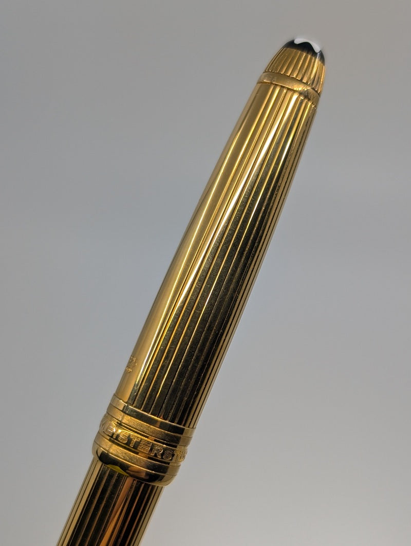 *Consignment* Montblanc Meisterstuck Solitaire Vermeil Pinstripe Rollerball Pen