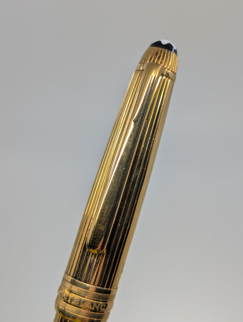 *Consignment* Montblanc Meisterstuck Solitaire Vermeil Pinstripe Rollerball Pen