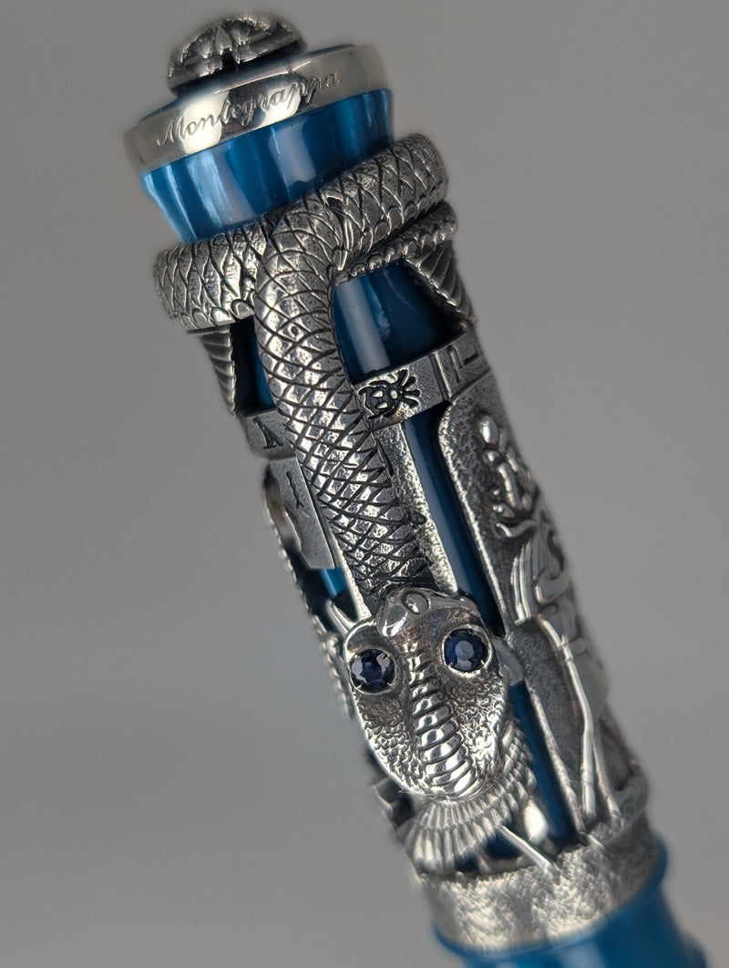*Consignment* Montegrappa Luxor Blue Nile Limited Edition Fountain Pen 18k Gold Medium Nib