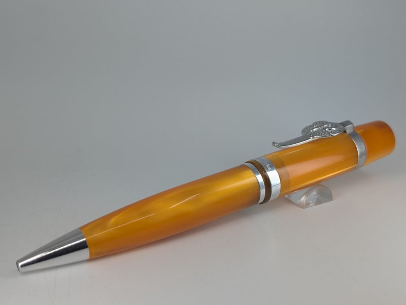 *Consignment* Montegrappa Zodiac "Aries" Orange Resin Ballpoint Pen