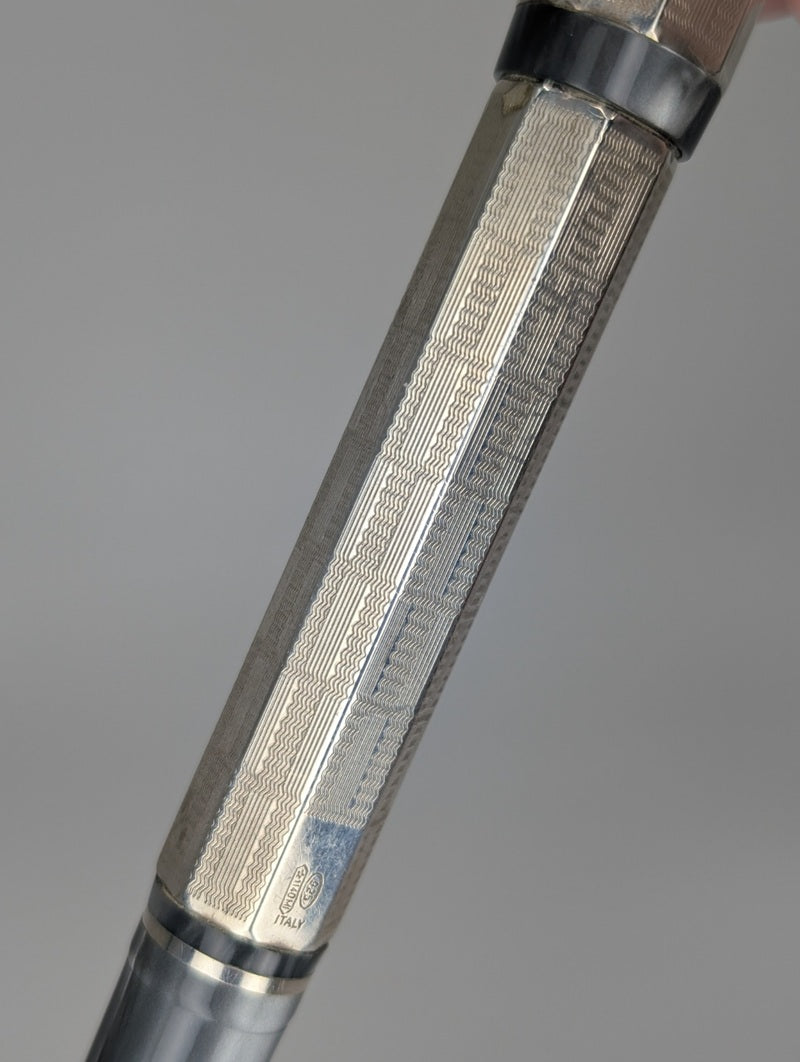 *Consignment* Montegrappa Privilege Deco Sterling Silver Rollerball Pen