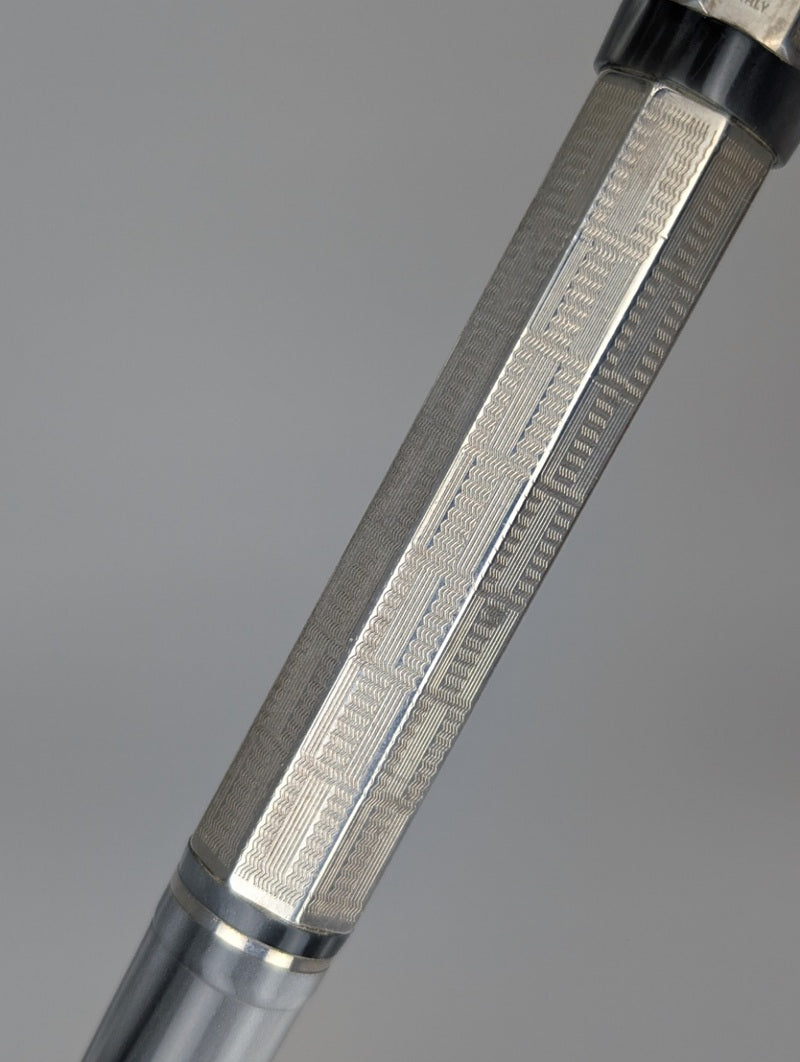 *Consignment* Montegrappa Privilege Deco Sterling Silver Rollerball Pen