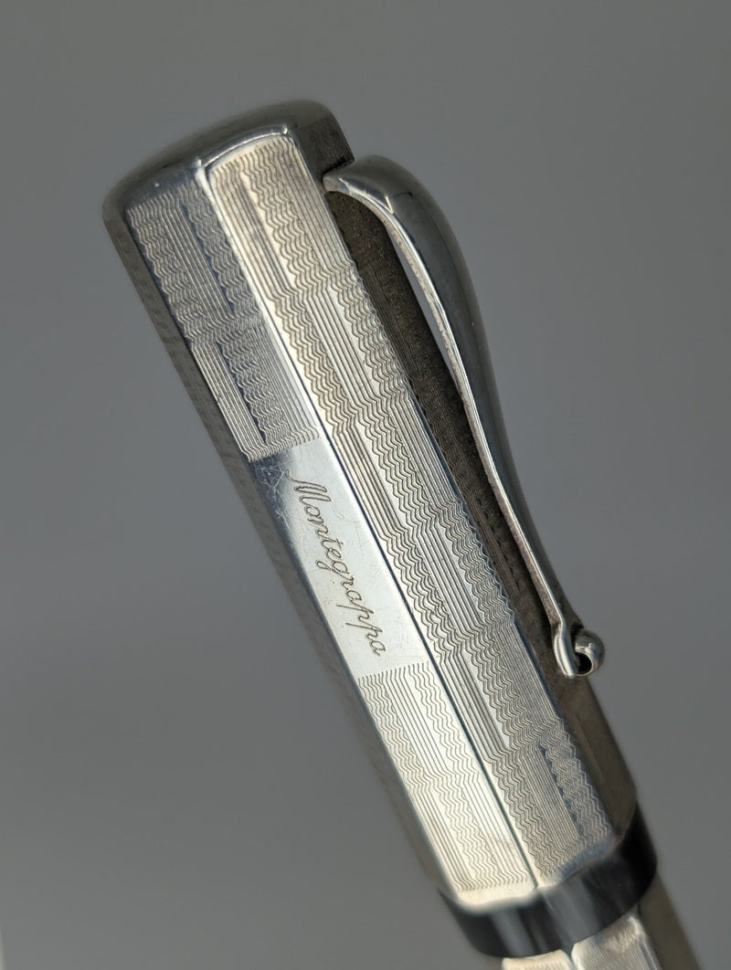 *Consignment* Montegrappa Privilege Deco Sterling Silver Rollerball Pen