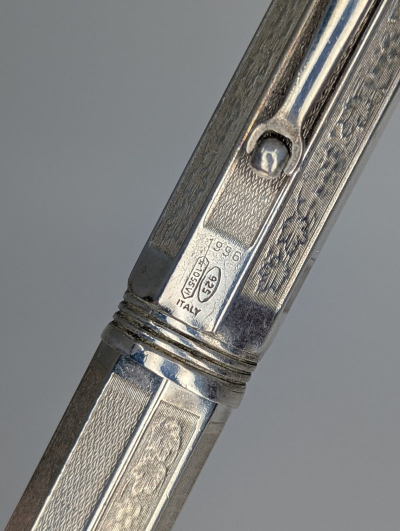 *Consignment* Montegrappa Special Reserve 1996 Sterling Silver Rollerball Pen #183
