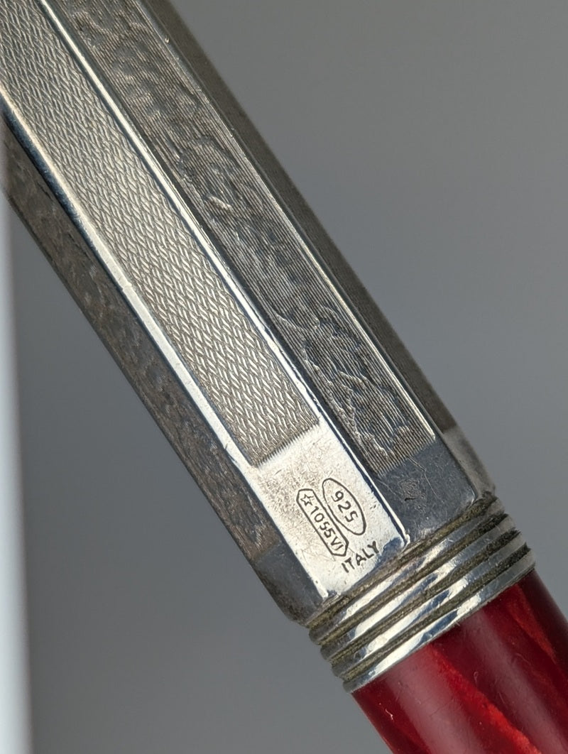 *Consignment* Montegrappa Special Reserve 1996 Sterling Silver Rollerball Pen #183