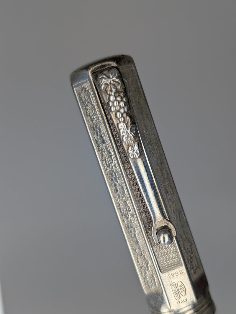 *Consignment* Montegrappa Special Reserve 1996 Sterling Silver Rollerball Pen #183