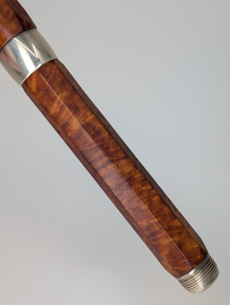 *Consignment* Montegrappa Symphony Brier & Sterling Silver Fountain Pen 18k Gold Fine Nib