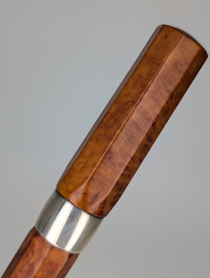 *Consignment* Montegrappa Symphony Brier & Sterling Silver Fountain Pen 18k Gold Fine Nib