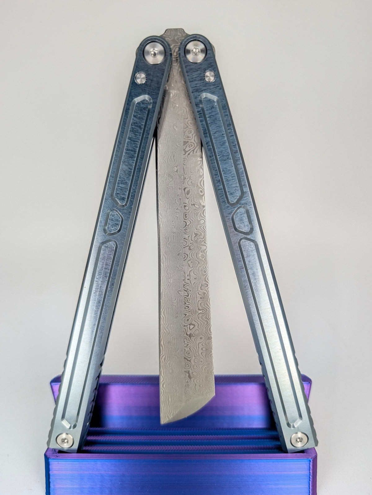 Motyl Knife Co Alu Zinnia Gunmetal Live Blade Balisong