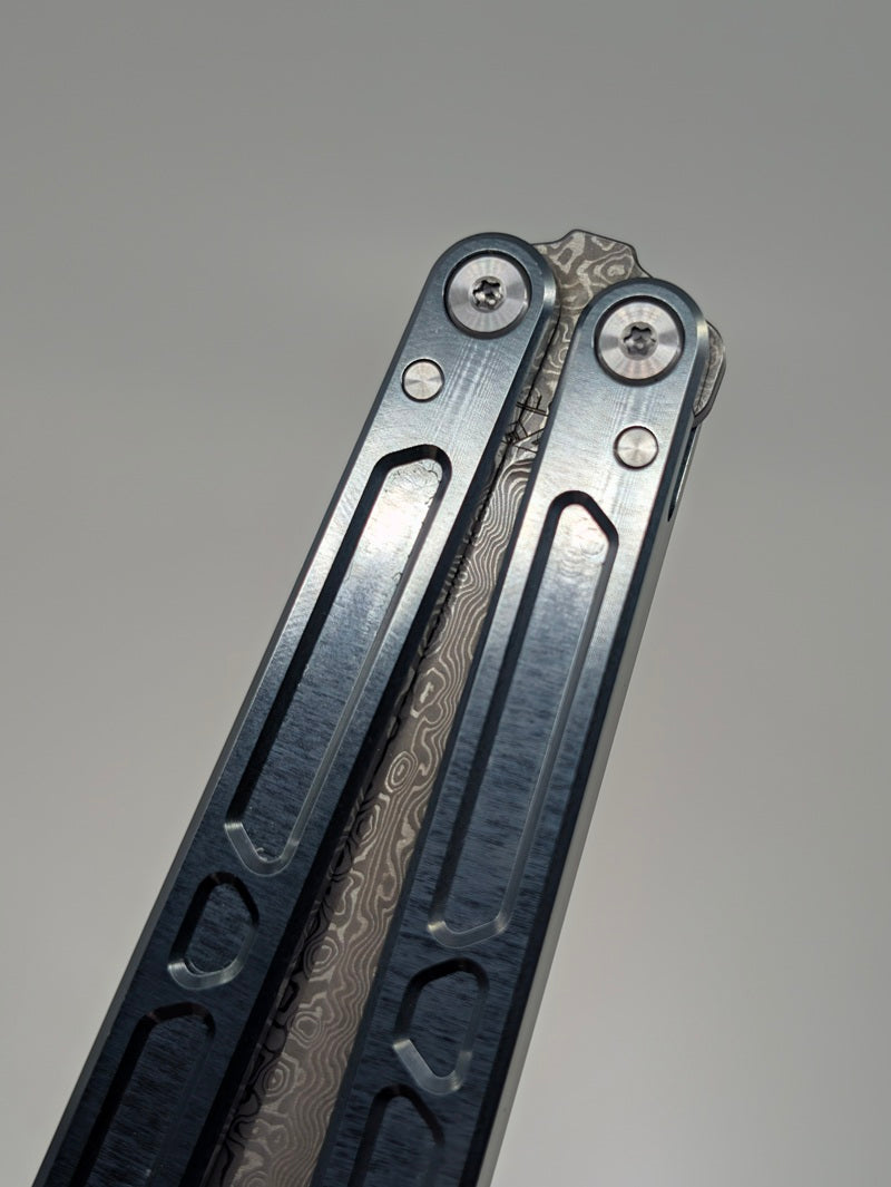 Motyl Knife Co Alu Zinnia Gunmetal Live Blade Balisong