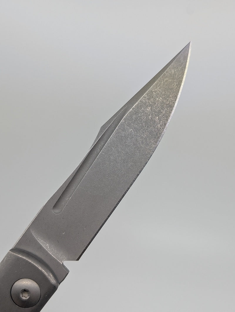 *Consignment* Notorious EDC Kingpin Titanium Dark Stonewashed Slipjoint Knife