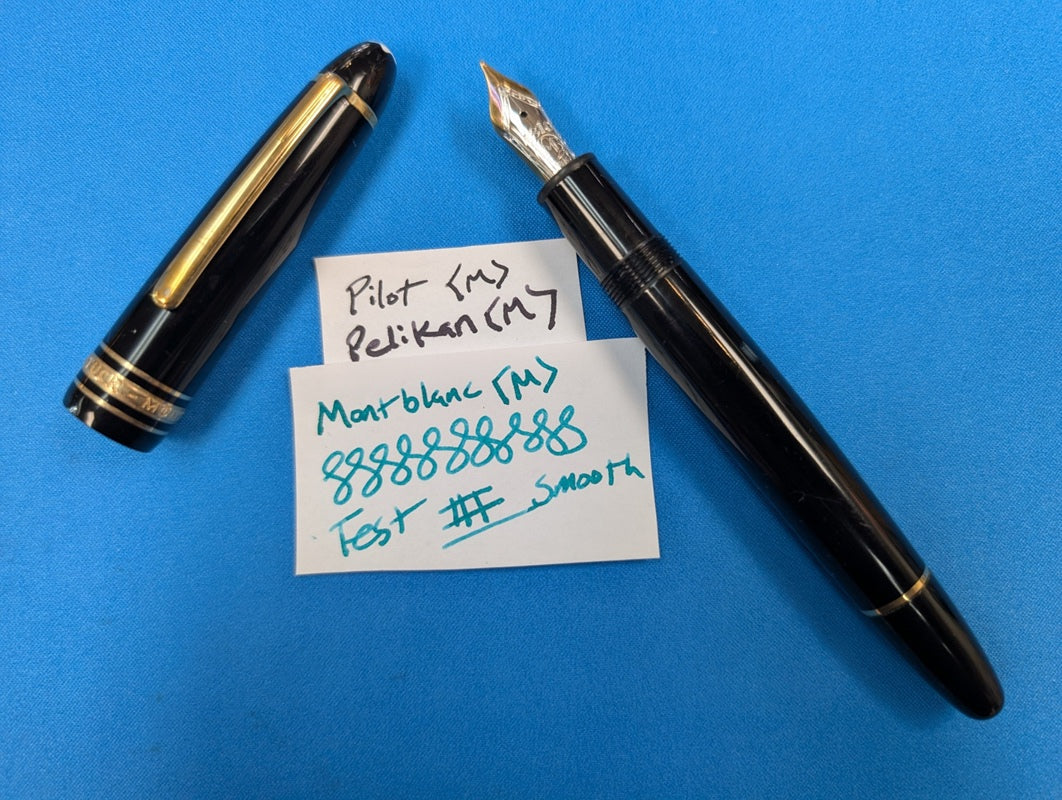 *Consignment* OMAS 360 Black with Gold Trim Fountain Pen 18k Gold Medium Nib