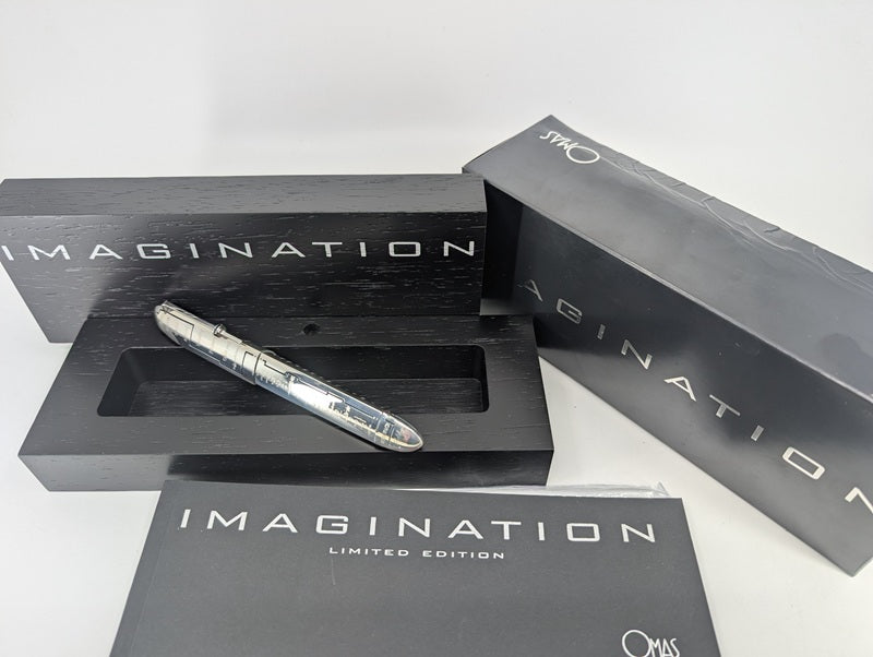 *Consignment* OMAS 360 "Imagination" Sterling Silver Fountain Pen 18k Gold Medium Nib #462 of 905