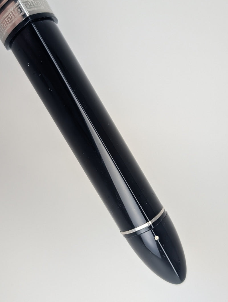 *Consignment* OMAS 360 "Old Style" Black / Silver Fountain Pen 18k Gold Fine Nib