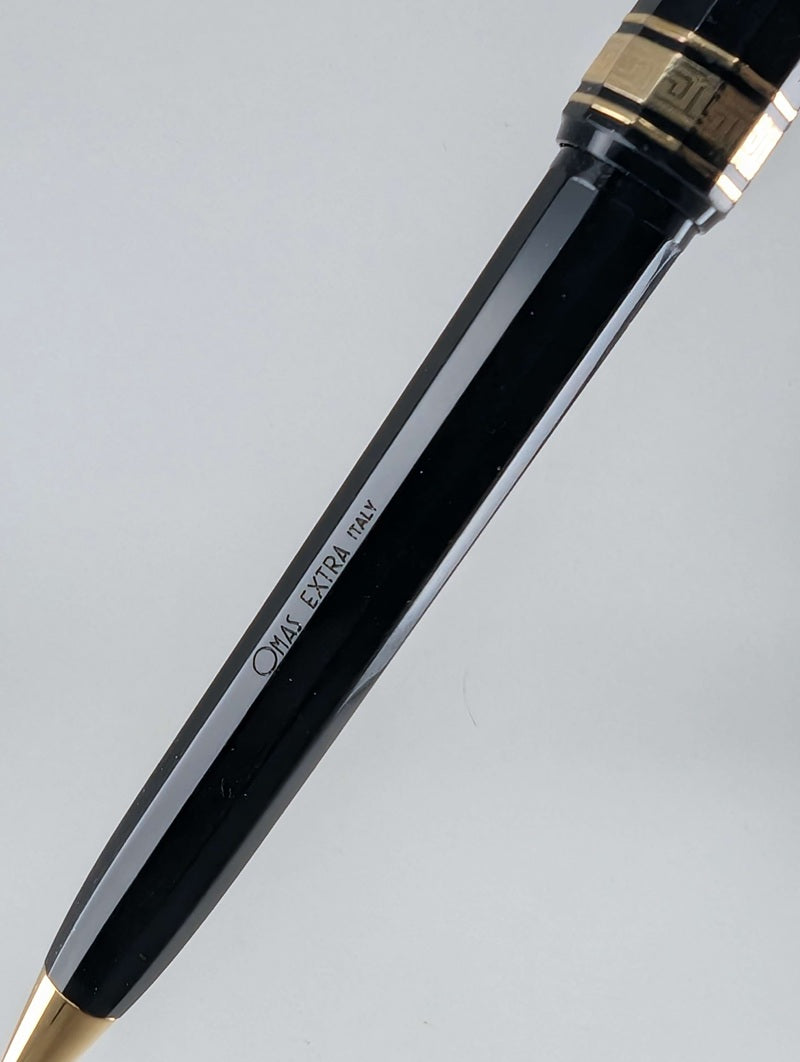 *Consignment* OMAS Extra Black Paragon w/ Gold Trim Mechanical Pencil
