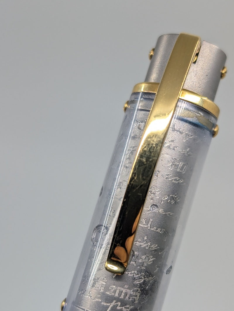 *Consignment* OMAS Harmonia Mundi Titanium Fountain Pen 18k Gold Medium Nib