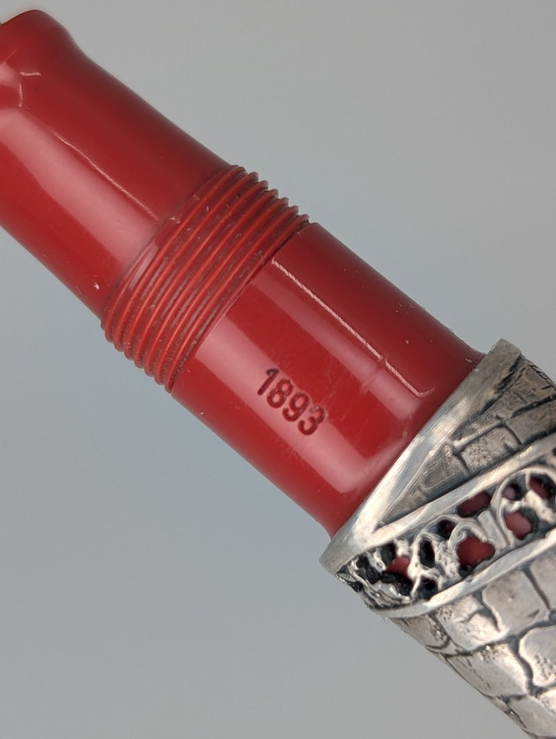 *Consignment* OMAS Jerusalem 3000 Limited Edition Sterling Silver Fountain Pen 18k Gold Broad Nib