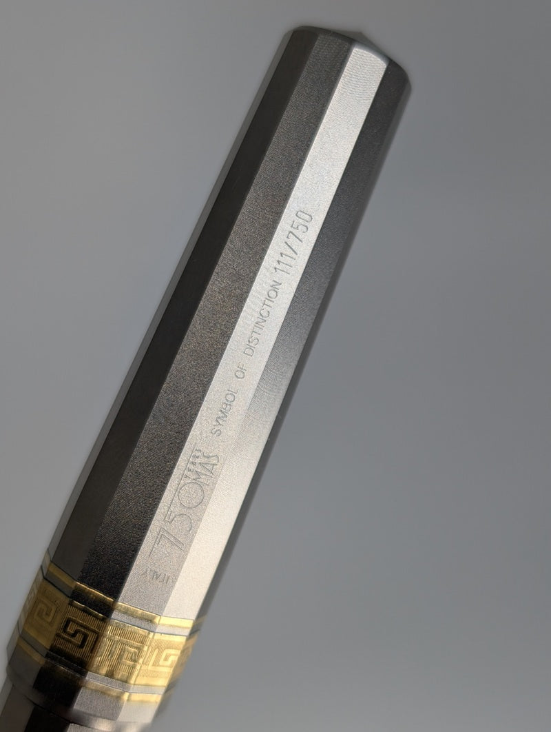 *Consignment* OMAS T2 Titanium Paragon Limited Edition Fountain Pen 18k Gold Medium Nib #111 of 750