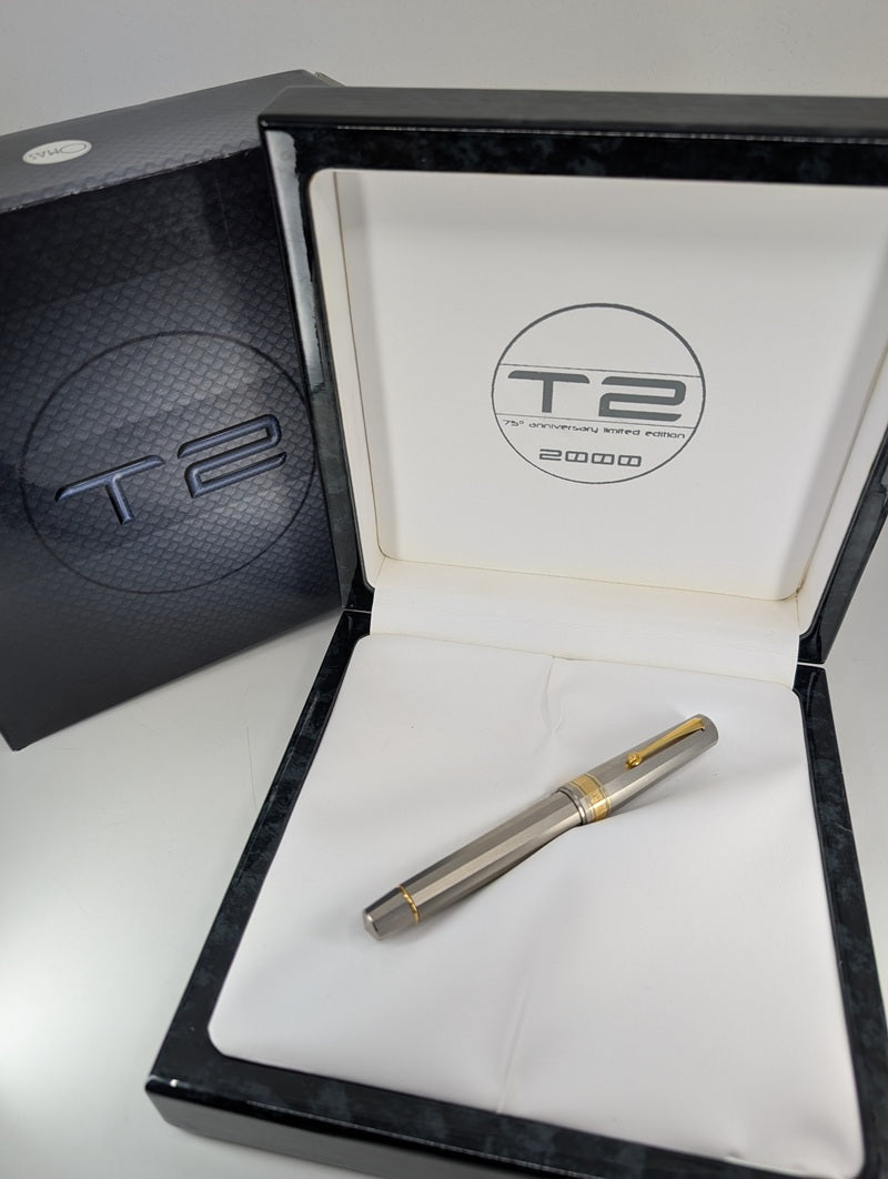 *Consignment* OMAS T2 Titanium Paragon Limited Edition Fountain Pen 18k Gold Medium Nib #111 of 750