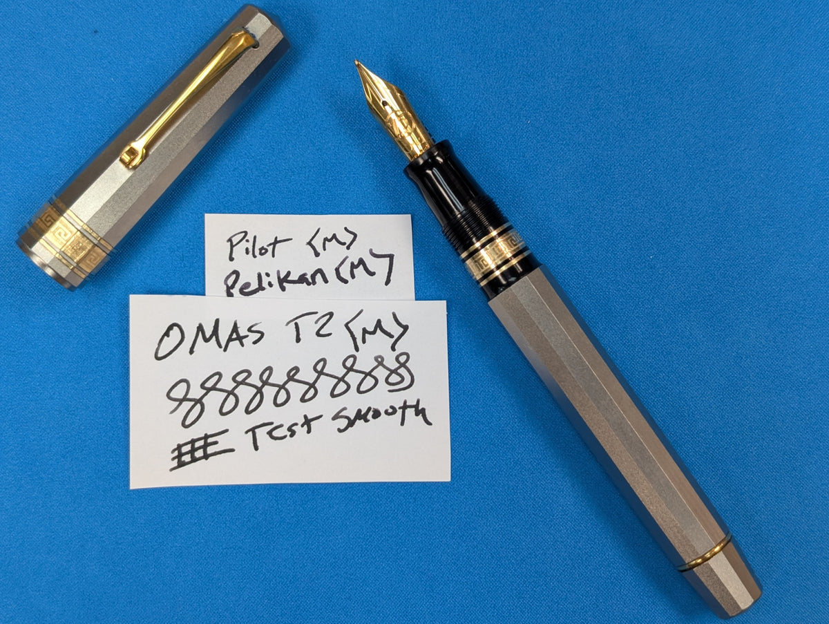 *Consignment* OMAS T2 Titanium Paragon Limited Edition Fountain Pen 18k Gold Medium Nib #111 of 750