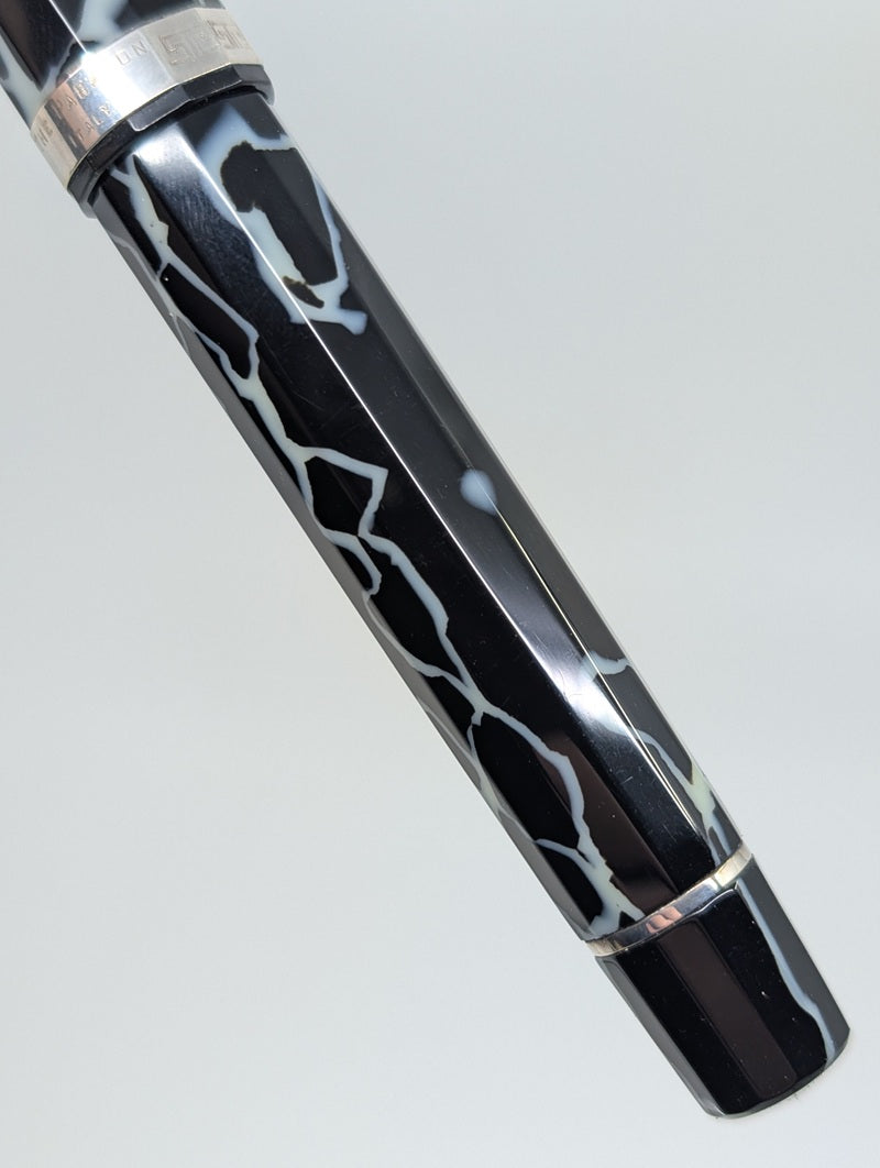 *Consignment* OMAS Grand Paragon Wild Celluloid Fountain Pen 18k Gold Fine Nib Box w/ Bottle of Ink