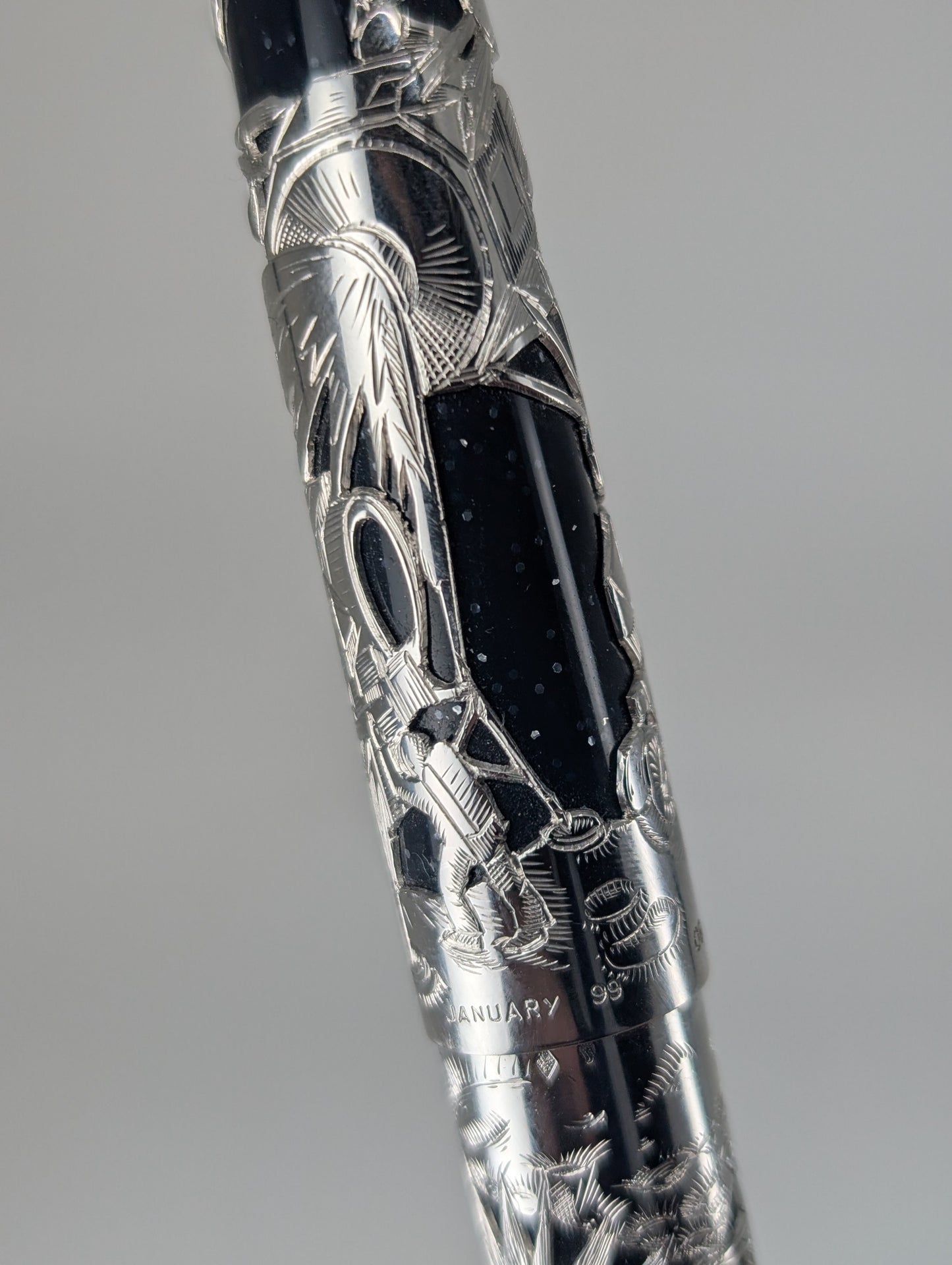 *Consignment* OMAS Apollo 11 White Overlay Limited Edition Fountain Pen 18k Medium Nib #9 of 69