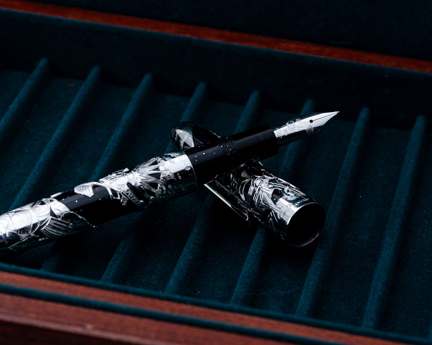 *Consignment* OMAS Apollo 11 White Overlay Limited Edition Fountain Pen 18k Medium Nib #9 of 69