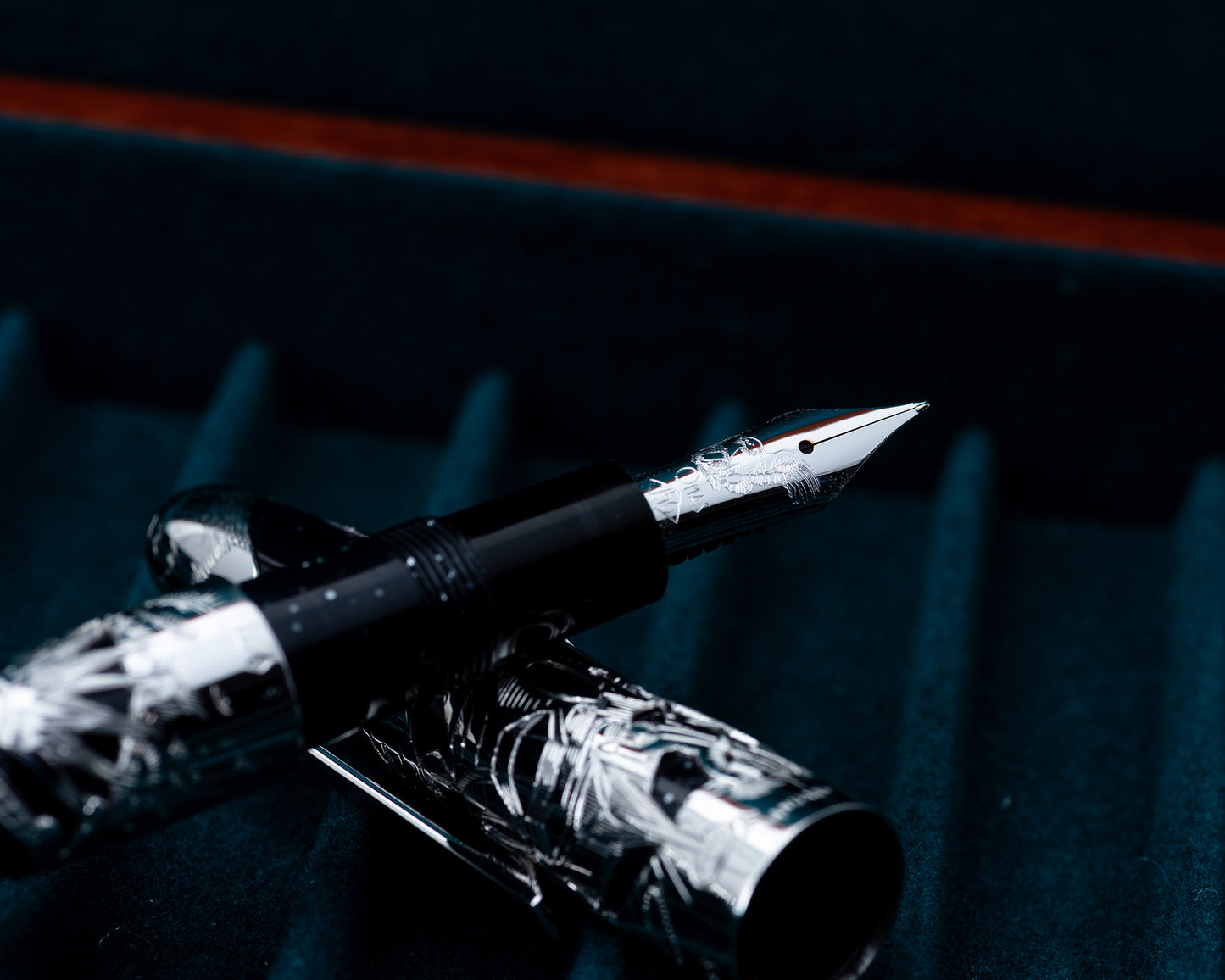 *Consignment* OMAS Apollo 11 White Overlay Limited Edition Fountain Pen 18k Medium Nib #9 of 69