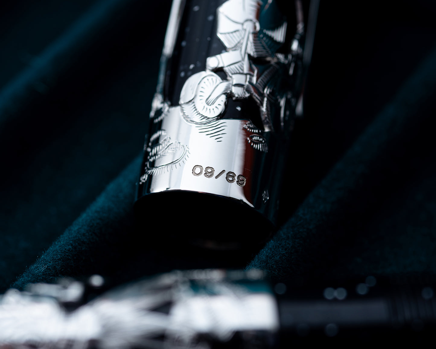 *Consignment* OMAS Apollo 11 White Overlay Limited Edition Fountain Pen 18k Medium Nib #9 of 69