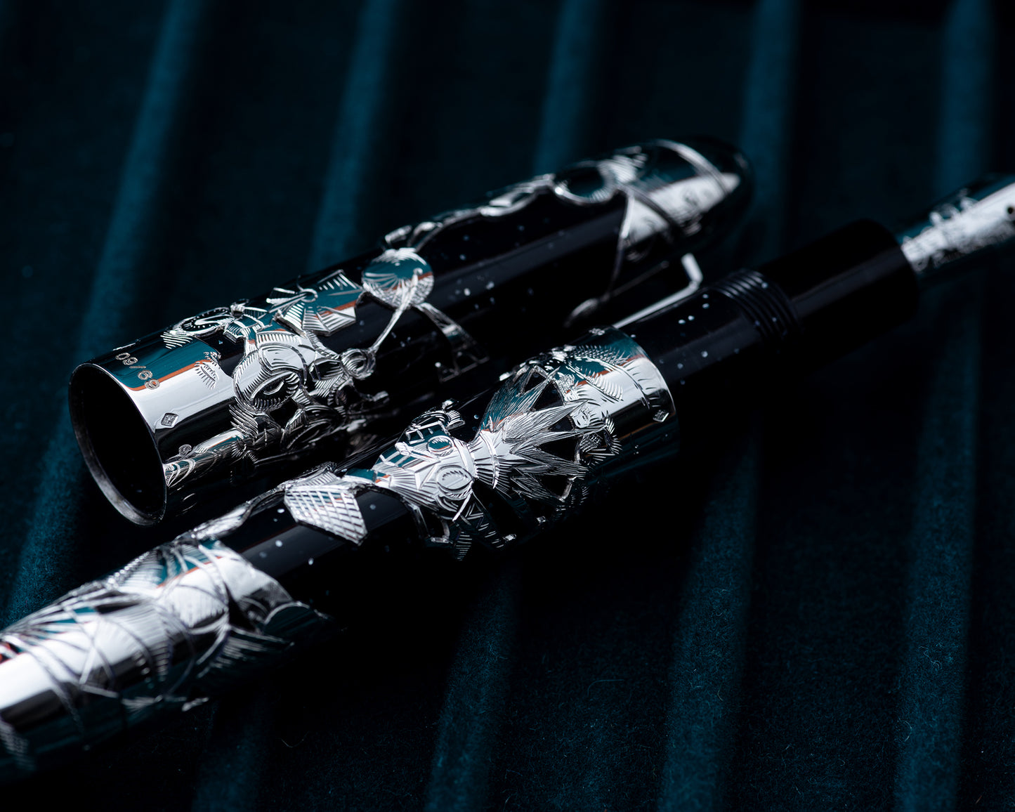 *Consignment* OMAS Apollo 11 White Overlay Limited Edition Fountain Pen 18k Medium Nib #9 of 69