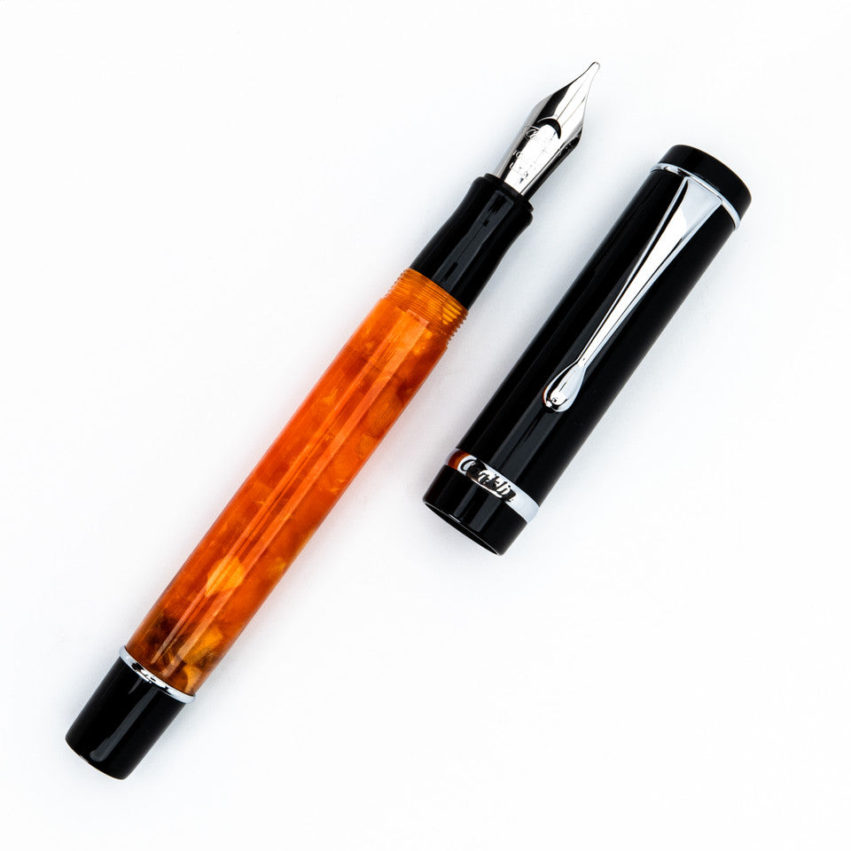 Conklin Duragraph Orange Nights Fountain Pen Steel Medium Nib