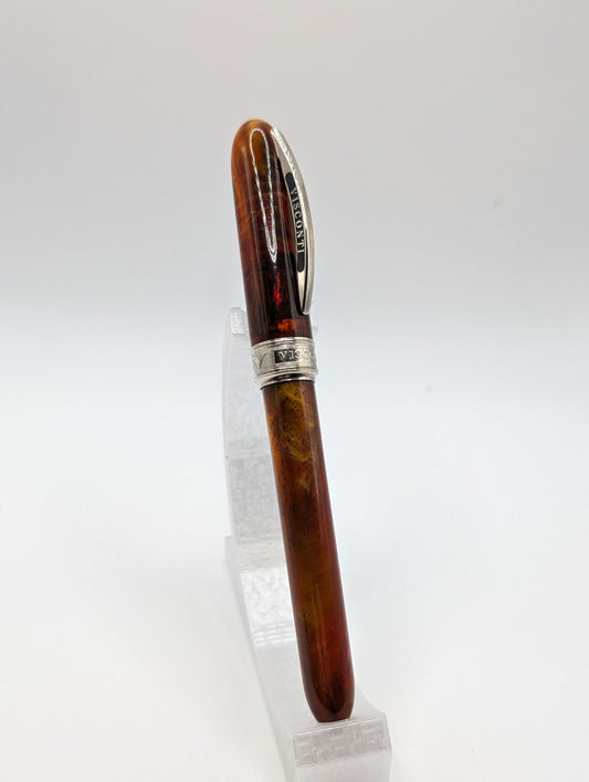 Visconti Van Gogh Pear Amber Fountain Pen 14k Gold Nib