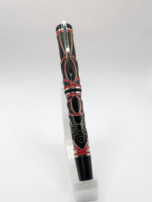 Visconti Istos Aracnis Spyder Red Fountain Pen 24k Gold Medium Nib Limited Edition 9 of 38