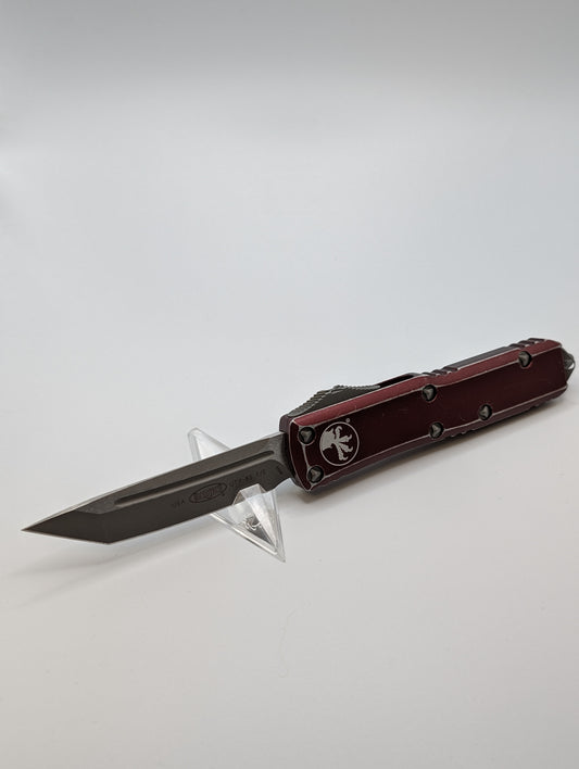 Microtech UTX-85 T/E Distressed Merlot Apocalyptic Standard Tanto Out the Front Knife