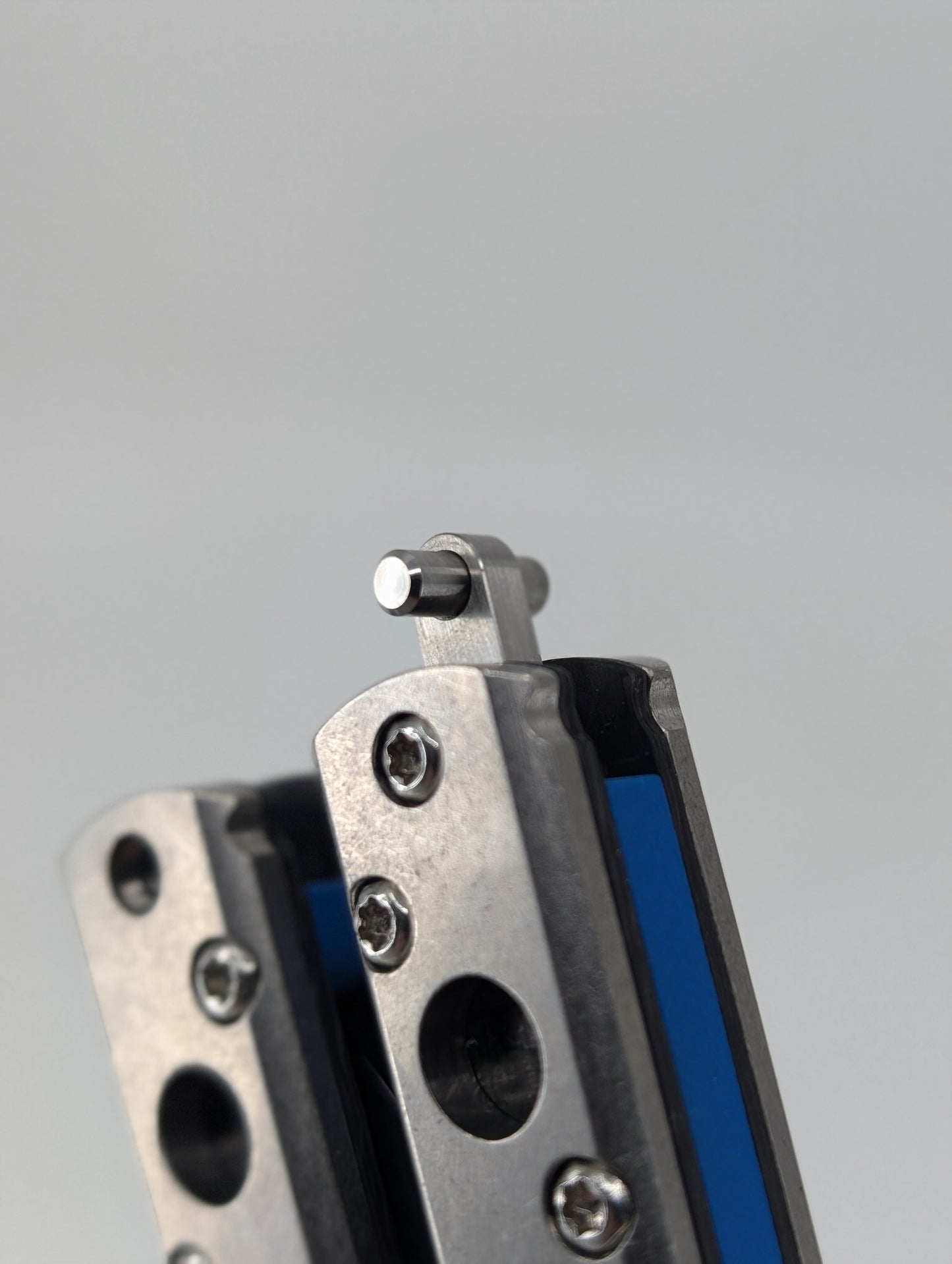 Hom Chimera V2 Stonewashed Blue G10 Spacers Carbon Fiber Inlay Balisong Live Blade