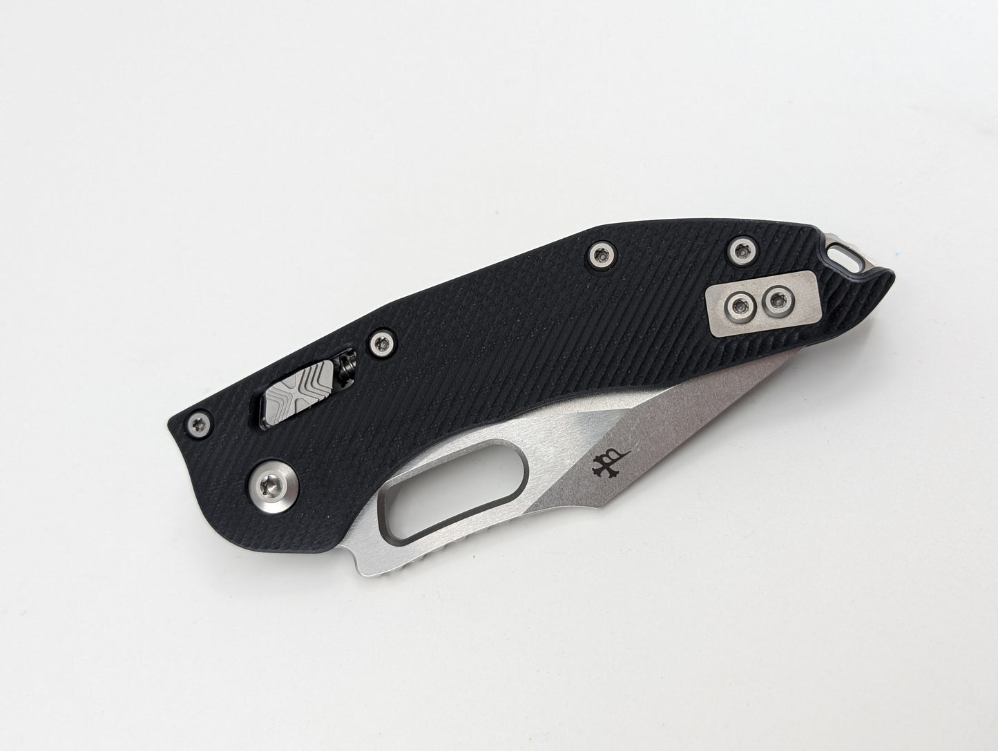 Microtech Stitch Ram-Lok S/E Fluted G10 Black Stonewash Folding Knife