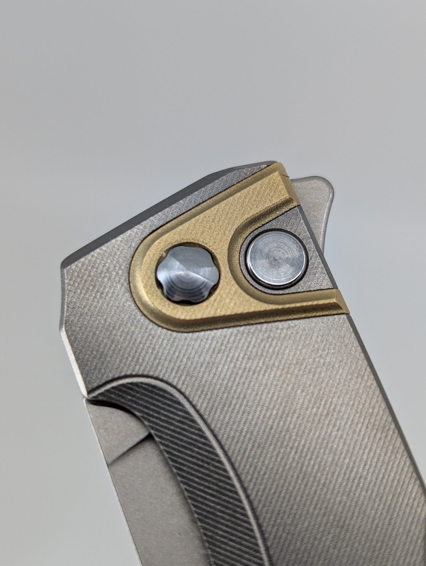 MachineWise Sonora Raw (CPM 20CV | Brass Bolster | Finestep Handle) Buttonlock Folding Knife 982 *BLEM*