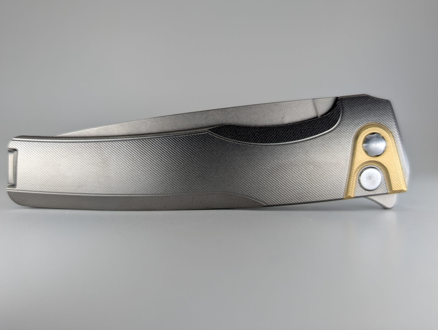 MachineWise Sonora Raw (CPM 20CV | Brass Bolster | Finestep Handle) Buttonlock Folding Knife 982 *BLEM*