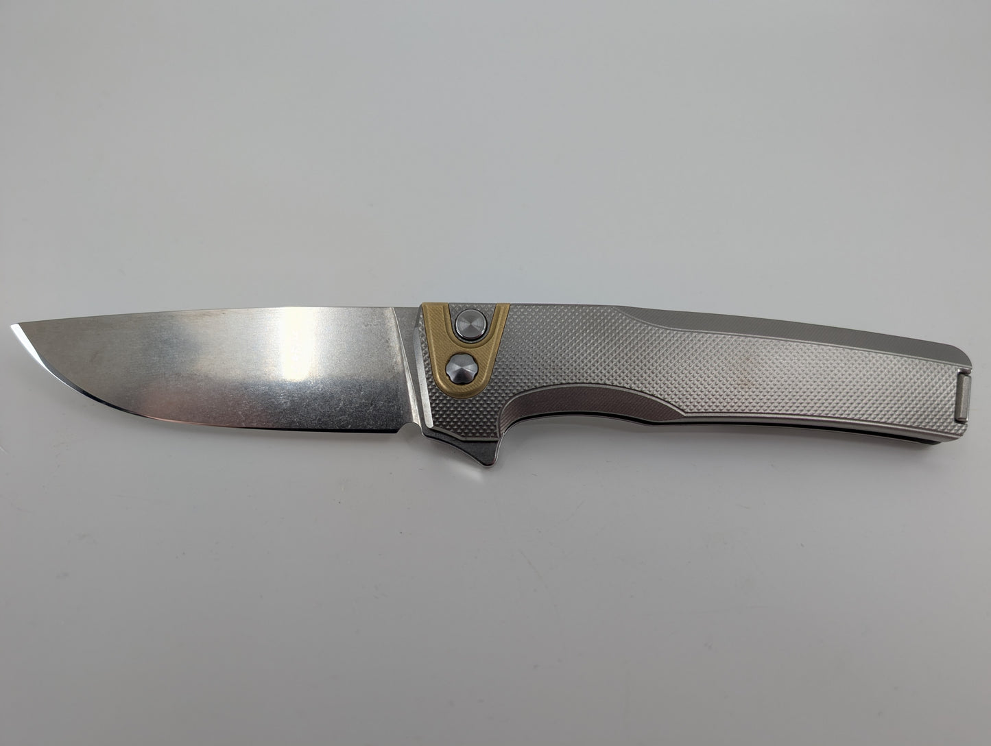 MachineWise Sonora Raw (CPM 20CV | Brass Bolster | Diamonds Handle) Buttonlock Folding Knife 969 *BLEM*