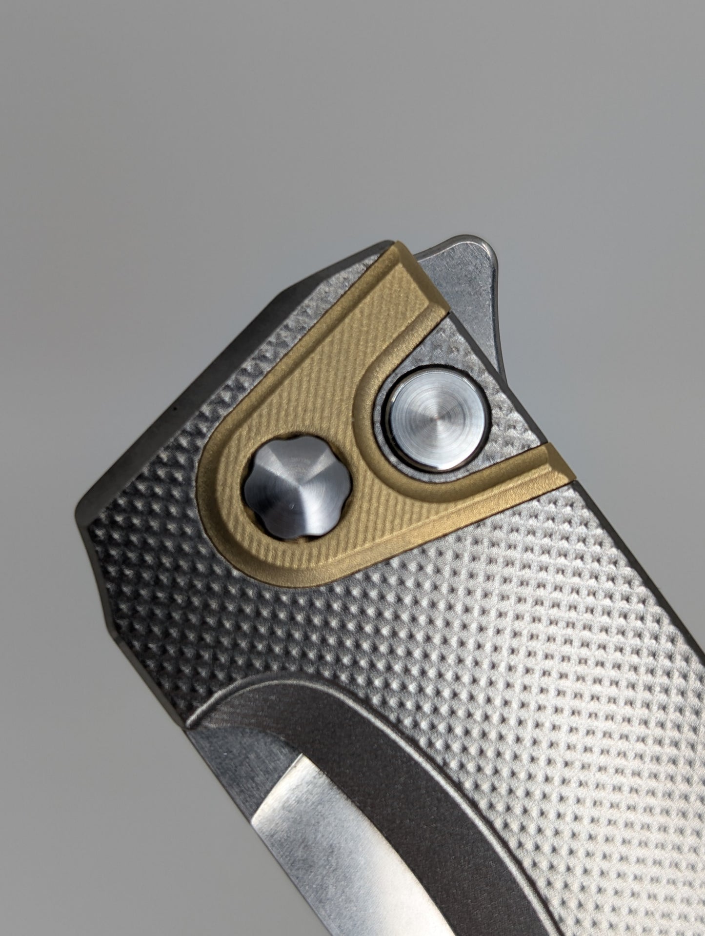 MachineWise Sonora Raw (CPM 20CV | Brass Bolster | Diamonds Handle) Buttonlock Folding Knife 969 *BLEM*