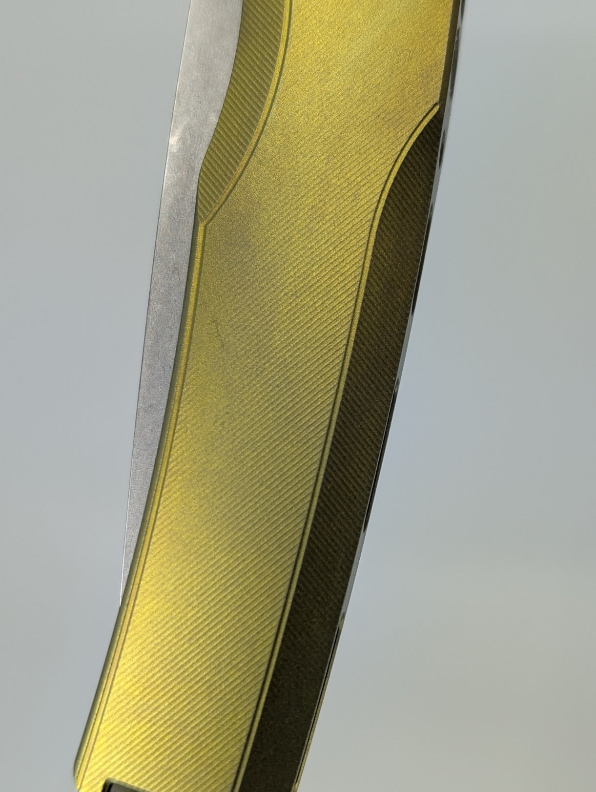 MachineWise Sonora Gold Ti (CPM 20CV | Ti Bolster | Finestep Handle) Buttonlock Folding Knife 986 *BLEM*